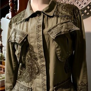 This jacket is a denim and supply,by Ralph Lauren size small.